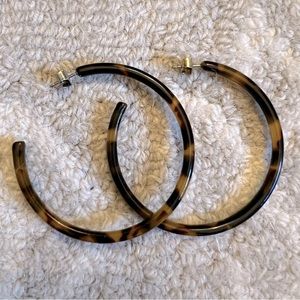 J.crew large tortoiseshell hoops